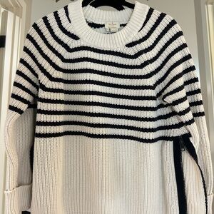 Kate Spade Striped Blue and White Sweater with size zips